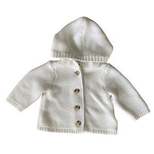 Old Navy White Knit Baby Sweater